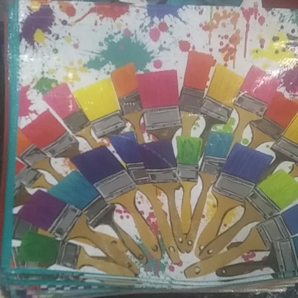 Reusable Paint Brush Themed Bag
